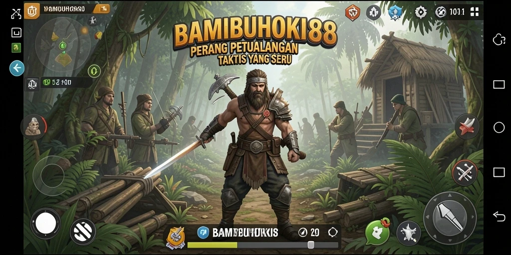 Tampilan gameplay menegangkan dari BAMBUHOKI88 yang memikat dan penuh aksi.