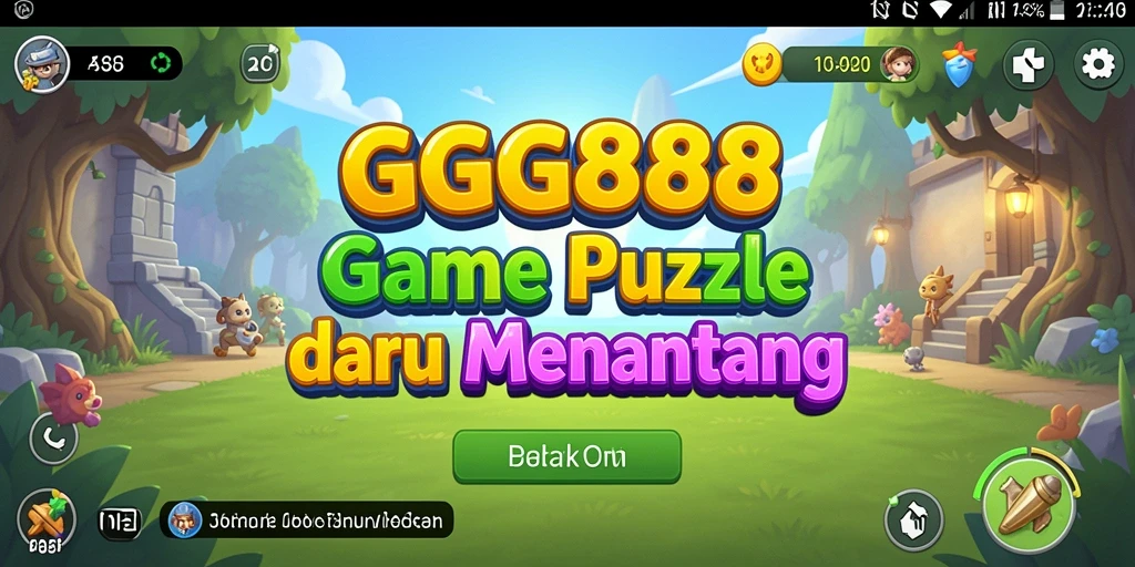 Tampilan gameplay GGG888 yang menampilkan tantangan Puzzle.