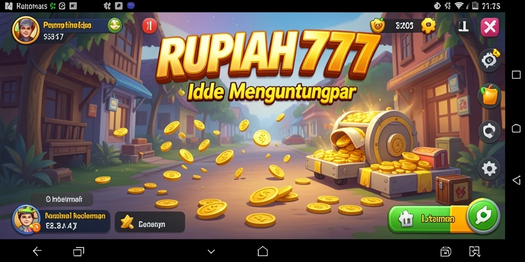 Screenshot gameplay RUPIAH777 menampilkan aksi Idle yang menguntungkan.