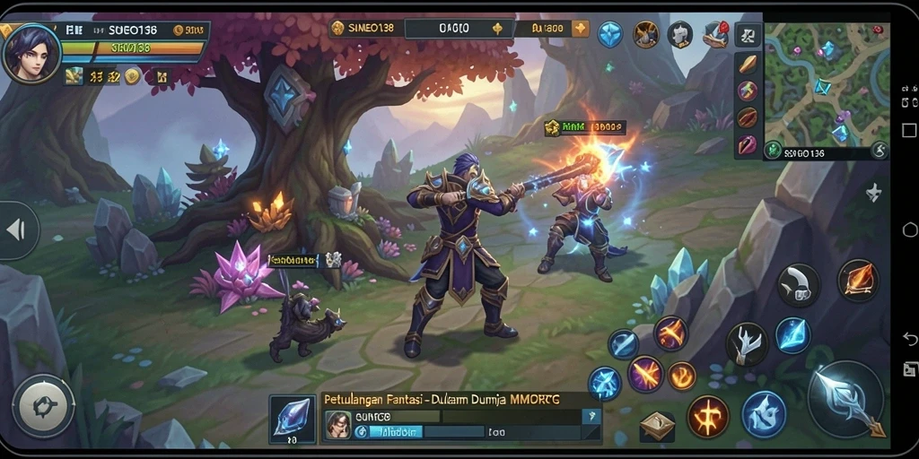 Screenshot dari gameplay SUNEO138 yang memukau dalam dunia MMORPG.